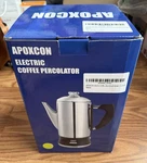 Apoxcon Electric Coffee Percolator Stainless Steel 12 Cup 1.8L Green New. Price: $79.99.