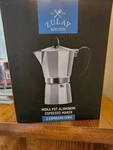 Zulay Classic Moka Pot 5 Cup Aluminum Espresso Maker New Box. Price: $18.00.