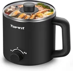 Topwit Hot Electric, Pot, 1.6L Ramen Cooker, Multifunctional New. Price: $40.99.