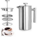 Hbn French Press Removable Bottom Stainless Steel Coffee Maker 34OZ Filtration New. Price: $28.49.