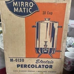 Mirro-matic Coffee Electric Percolator Cup- M-0130 Used.. Price: $28.00.