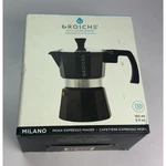 Grosche Milano 3-CUP Moka Espresso Maker Aluminum Stovetop Coffee Used. Price: $29.99.
