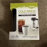 Takeya 10310 Quart Cold Brew Coffee Maker - Black Open Box. Price: $15.00.