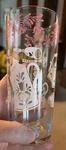 Pair Vintage Hazel Atlas Glass Tumbler Pink White Blue Tea Pot Coffee Grinder Used. Price: $19.99.