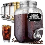 Zulay Cold Brew Maker 1 Gallon - Large Mason Jar Container New. Price: $59.99.