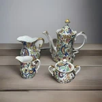 Lefton Paisley Fantasia Coffee Pot, Pitcher,sugar And Creamer Set Used. Price: $100.00.