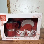 Cook Prep Eat Red Stovetop Espresso Set 3 Coffeemaker 2 Cups New. Price: $20.93.