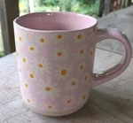 Opalhouse Floral Bonjour Mon Amour Daisy Flower Pink Ceramic Coffee Cup Mug Gift Used. Price: $11.69.