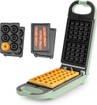 Aroma Swap & Flip Waffle Maker With Removable Plates: 3-IN-1 Panini Press, Open. Price: $34.99.