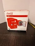 Koolatron Classic Coca-cola 4 LITER/6 Can Portable Cooler Open. Price: $30.00.