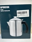 Apoxcon Coffee Pot Stainless Dual Steel Stove Top & Camping Maker Nib New. Price: $30.00.