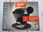 Melitta 64007 1 Cup Black Pour-over Coffee Brew Cone Size New. Price: $10.50.