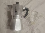 Bialetti Moka Express + Glass Pour Over - Stovetop Espresso Maker Coffee Used. Price: $18.95.