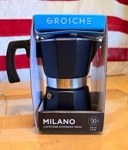 Grosche Milano Stovetop Espresso Maker Moka Pot 3 Cup - 5 Oz, Black Open. Price: $35.00.