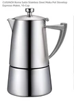 Cuisinox Roma 10-CUP Espresso Maker, Satin Stainless Steel, Stovetop, # COF-10RS Used. Price: $84.99.