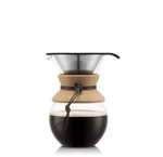 Bodum 8-CUP Glass & Cork Pour Over Coffee Maker With Permanent Reusable Filter New. Price: $16.00.