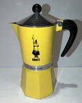 Bialetti Rainbow 6 Cup Yellow Moka Pot Espresso Maker Italy Excellent Open. Price: $54.98.
