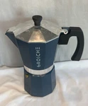 Grosche Stovetop Espresso Maker Moka Pot Blue Aluminum 6-CUP Excellent Used. Price: $21.00.
