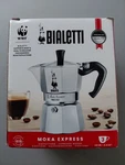 Bialetti Moka Express Iconic Italian Stovetop Espresso Maker Silver, 3 Cups New. Price: $31.00.