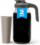 County Line Kitchen Glass Cold Brew Coffee Maker With Lid - Wide Mouth, 2 Quart New. Price: $45.45.
