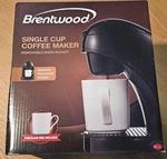 New Brentwood TS-112B Single Serve Coffee Maker Mug, Measure Spoon, Directions. Price: $12.99.