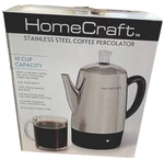 Stainless Steel Coffee Percolator By Homecraft HCPC10SS 10-CUP New Box. Price: $47.20.