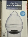 Kikkerland Coffee Drip Cold Brewer Glass 3 Piece Set With Original Box Open. Price: $10.00.