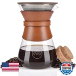 Kavako Pour Over Coffee Maker Set Double-layer Stainless Steel Filter New. Price: $55.88.