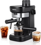 Espresso Machine 6 Bar, Rich Crema Coffee Maker, Auto Pressure Relief, Compact New. Price: $97.99.