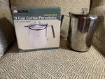 Ozark Trail 9 Cup Stainless Steel Percolator Coffee Maker Camping Unused New. Price: $18.99.