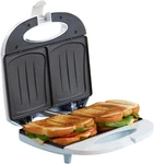 2 Slot Electric Maker White Nonstick Press For Grilled Sandwiches Q New. Price: $35.10.
