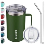 Bjpkpk Insulated Coffee Mug With Lids, 25OZ Ounces, Forest Green New. Price: $28.99.