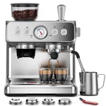 Electactic 15 Bar Espresso Machine With Grinder & Milk Frother, 58MM Expresso Open. Price: $380.61.