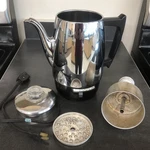 Vtg General Electric Stainless Steel 12-CUP Percolator Coffee Pot #36P12 Work Used. Price: $49.99.