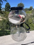 Yama SY-8 Glass Siphon Cup Stove Top Coffee Maker 40 Ounce + Accessory Filters Used. Price: $42.99.