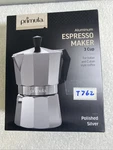 Primula 3-CUP Espresso Coffee Maker Polished Silver Aluminum, (T762) New. Price: $20.00.