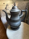 Rare American Antique Pewter Coffee Pot Stamped Double X By Boardman Co. Ny Used. Price: $150.00.