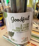 Goodful 2.25 Qt Cold Brew Coffee Maker With Removable Core, New!. Price: $14.44.