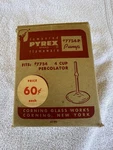 Vintage Pyrex 7754 Glass Cup Coffee Percolator Pump Stem Box New. Price: $99.99.