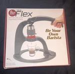 Flair Neo Flex Manual Espresso Maker With Pressure Gauge And Accessories Open. Price: $120.00.
