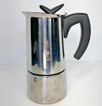 Bialetti Musa Coffee Espresso Maker - 4 Cups Stainless Steel Italian Moka Used. Price: $29.50.