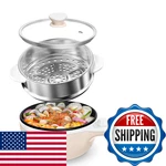 Dezin Hot Pot Electric Steamer Upgraded Non-stick Saut Pan Rapid Noodles New. Price: $57.29.