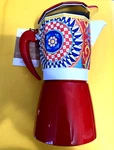 Brandani 9 Cup Moka Pot Coffee Maker Percolator Multicolor Aluminum Nwt New. Price: $39.95.