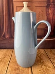 Coffee Tea Server Pitcher Blue With White Lid Ceramic Used. Price: $19.26.
