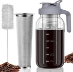 Cold Brew Coffee Maker Jar - 64OZ Wide Mouth,leakproof,heavy Duty Glass Mason Pi New. Price: $34.27.