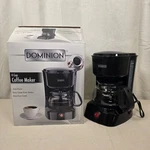 Dominion 4 Cup Coffee Maker Model D7009CM Glass Carafe Black Used. Price: $24.99.