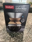 Bodum 11571-109 Pour Over Coffee Maker With Permanent Filter Glass 34 Ounce New. Price: $26.95.