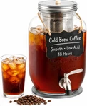 1 Gallon Cold Brew Coffee Maker Heavy Duty Glass Iced With Stainl New. Price: $44.99.