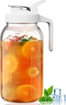 VA1KENE 64OZ Glass Pitcher, 2 Quart Mason Jar With Ounces, White New. Price: $27.02.