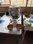 Vintage Westinghouse Electric Coffee, Percolator Set With Creamer And Sugar New. Price: $59.99.